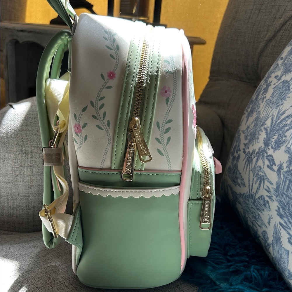Loungefly Bambi and Thumper- Green and Pink Floral backpack - Picture 6 of 14
